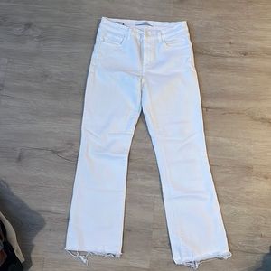 White super soft white denim bootcut jeans. Perfect winter white
